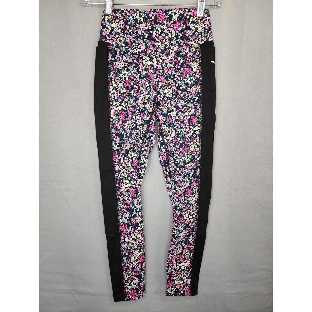 Victoria's Secret Black Floral Print Girls' Leggings